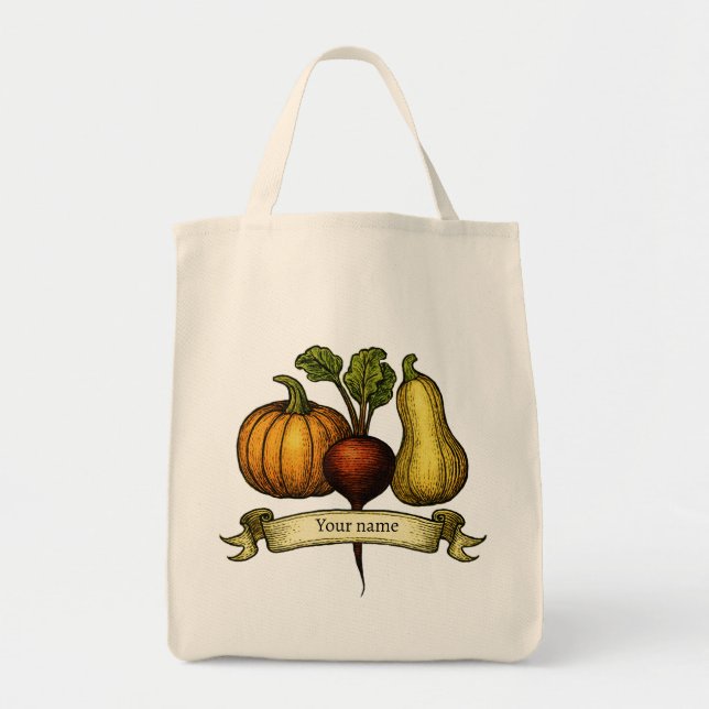 Farmhouse Beets Pumpkin and Squash Tote Bag (Front)