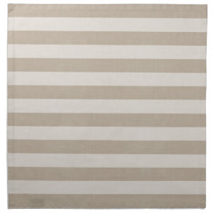 Farmhouse Beige Linen Stripes Napkin