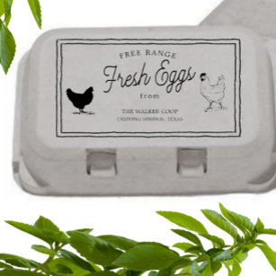 Laid ON (Date) - Egg Box - self Inking Stamp - 1 1/2 x 1 7/8