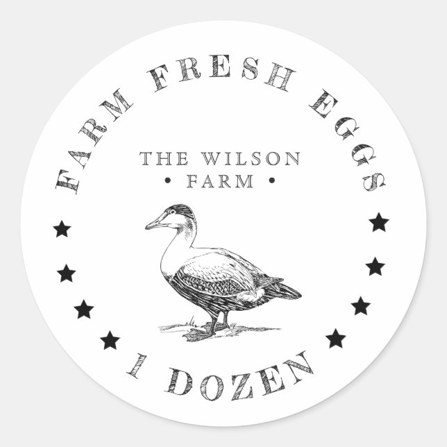 farmhouse best stars duck Egg Carton Sticker (Front)
