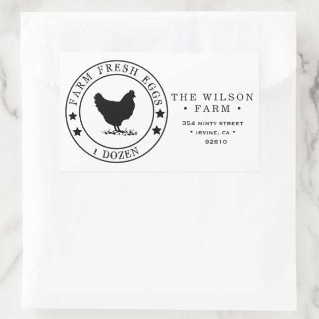 Farmhouse Best Stars Egg Carton Address Sticker (Bag)
