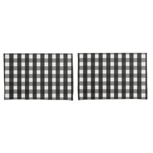 FARMHOUSE BLACK AND WHITE GINGHAM CHECK PILLOW CASE