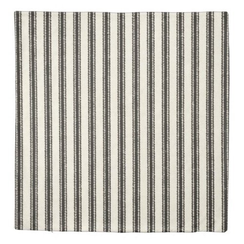 Farmhouse Black Ticking Stripes Duvet Cover