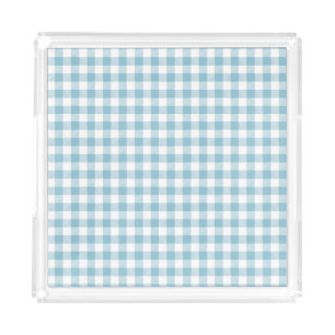 Farmhouse Blue Buffalo Check Acrylic Tray