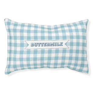 Farmhouse Blue Buffalo Check Pet Bed