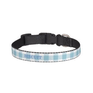 Farmhouse Blue Buffalo Check Pet Collar
