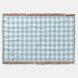 Farmhouse Blue Buffalo Check Throw Blanket