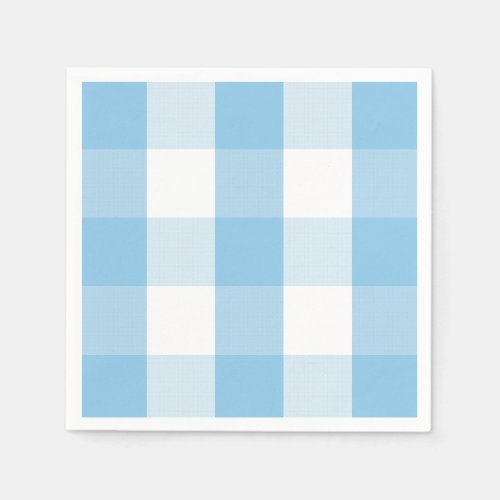 Farmhouse Blue white buffalo check napkins