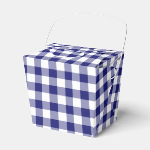 Farmhouse Blue  White Checkered Gingham Pattern Favor Boxes