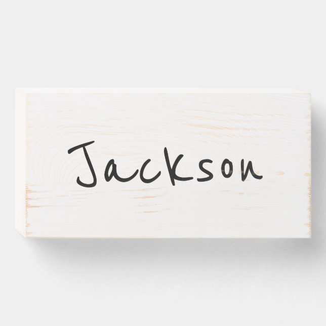 Farmhouse Boy Name Sign, Name Sign for Nursery (Front Horizontal)