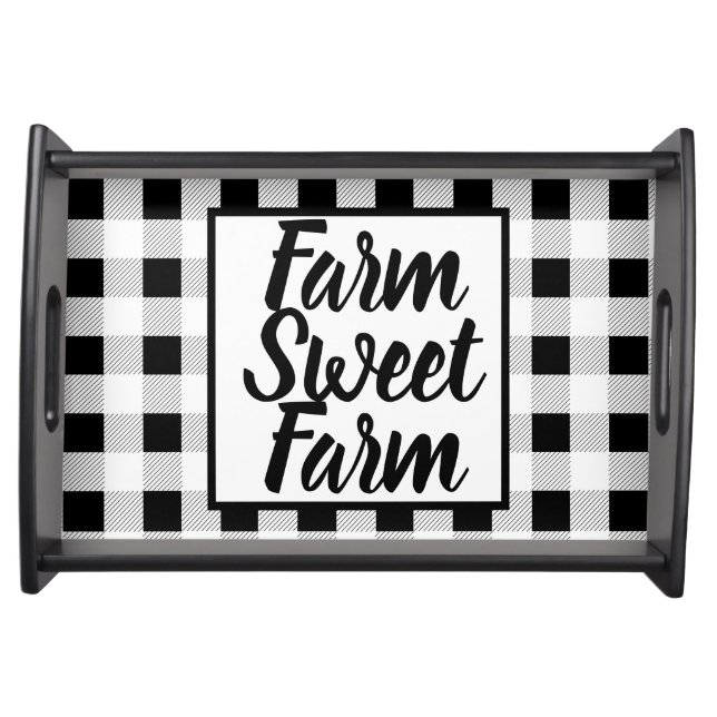 Farmhouse Buffalo Check | Farm Sweet Farm Serving Tray (Front)