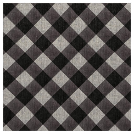 Farmhouse Buffalo Plaid Check Patterned Linen Fabric