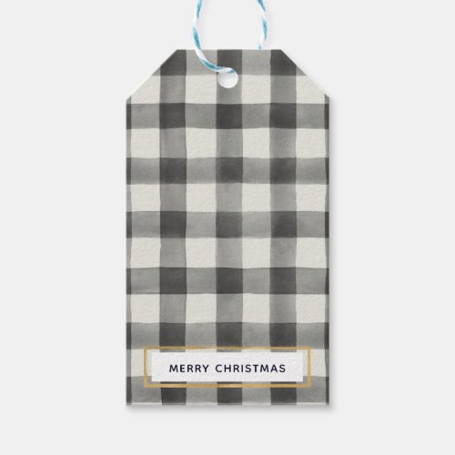 Farmhouse Buffalo Plaid Holiday Tag