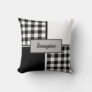 Farmhouse Buffalo Plaid  Throw Pillow