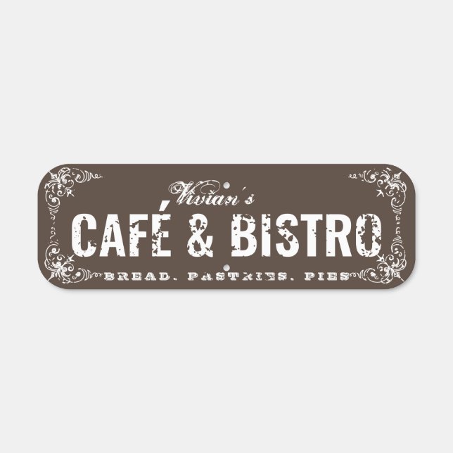 Farmhouse Cafe Vintage French Kitchen Family Metal Sign (Front)