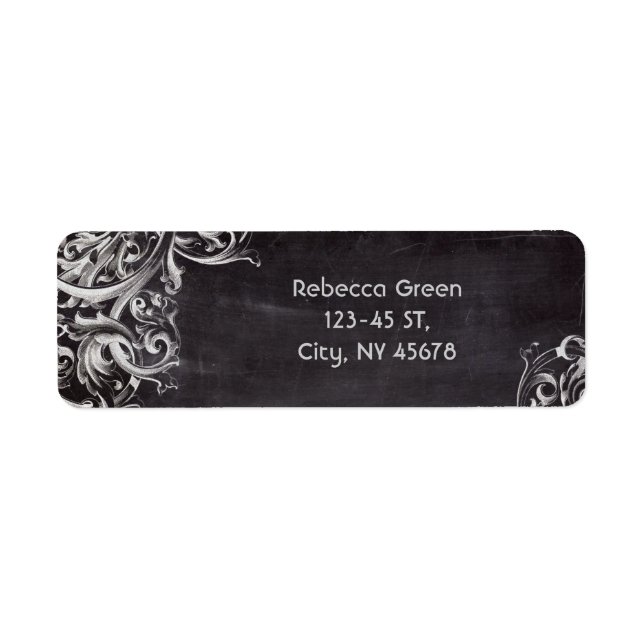 farmhouse chalkboard french country monogrammed label (Front)