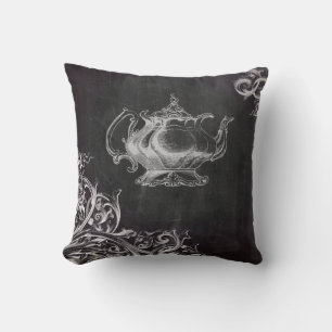 farmhouse chalkboard french country monogrammed throw pillow