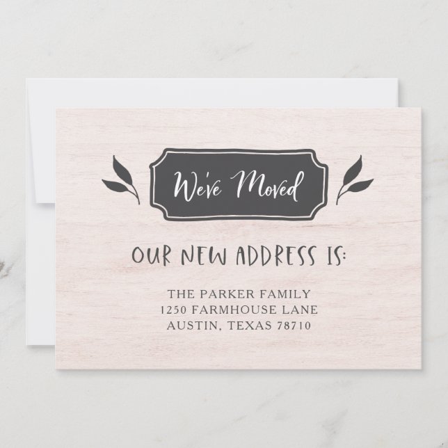 Farmhouse | Change of Address Announcement (Front)