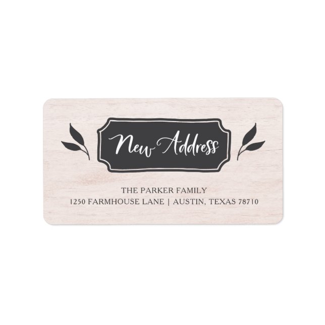 Farmhouse | Change of Address Label (Front)