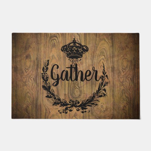 farmhouse chic barn wood fall wreath gather doormat