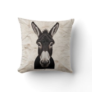 Farmhouse Chic: Black and White Donkey Kilim Pillo Throw Pillow