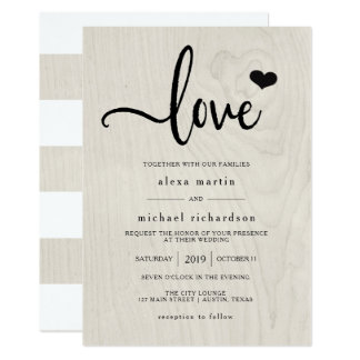 Farmhouse Chic | Modern Rustic Love Wedding Invitation