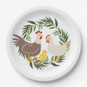 Farmhouse Chick Baby Shower Paper Plates