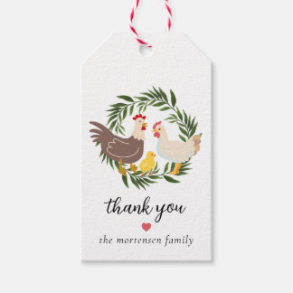 Farmhouse Chick Baby Thank You Gift Tags