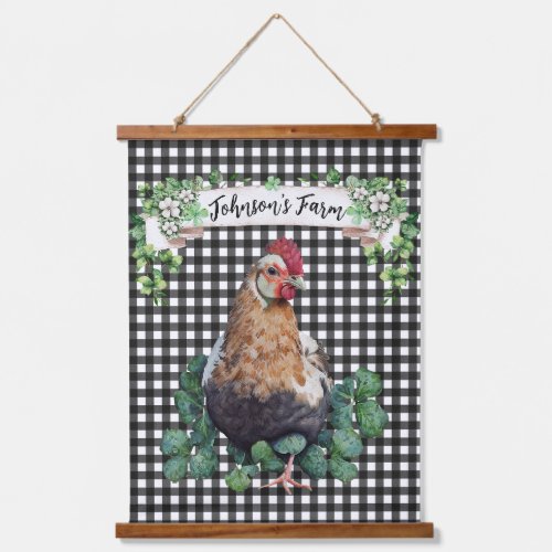 Farmhouse  Chicken  Personalized  Hanging Tapest Hanging Tapestry