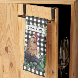 Farmhouse   Chicken   Personalized  Hanging Tapest Kitchen Towel