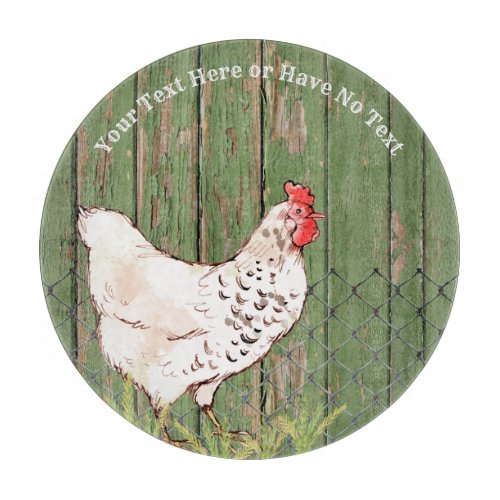 Farmhouse Chicken Rustic Vintage Distressed Barn Cutting Board