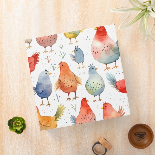 Farmhouse Chickens 3 Ring Binder (In Situ)