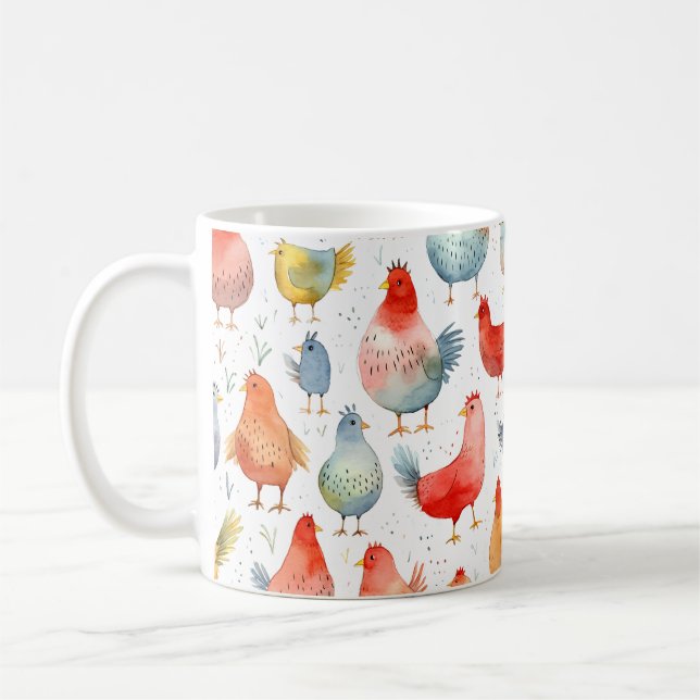 Farmhouse Chickens Coffee Mug (Left)
