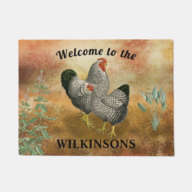 Farmhouse Chickens Doormat (Front)