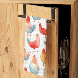Farmhouse Chickens Kitchen Towel