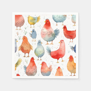 Farmhouse Chickens Napkins