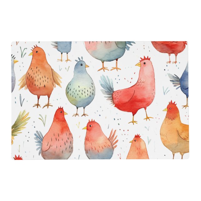 Farmhouse Chickens Placemat (Front)