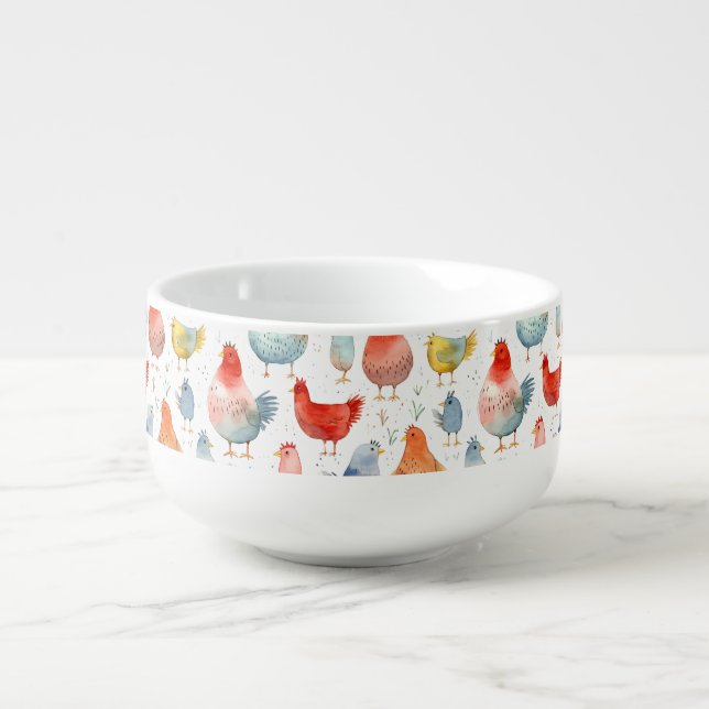 Farmhouse Chickens Soup Mug (Front)