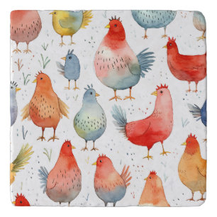 Farmhouse Chickens Trivet