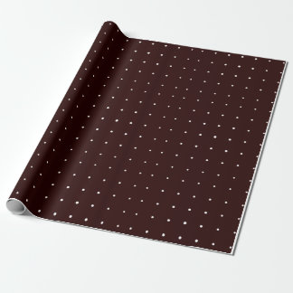 Farmhouse Christmas Burgundy Polka Dot Wrapping Paper