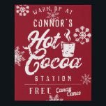 Farmhouse Christmas Custom Family Hot Cocoa Faux Canvas Print<br><div class="desc">Decorate your home or office for the holidays with these retro style designs sure to delight everyone. Choose from Hot Cocoa, Sleigh Rides, Ski Lodge or the Christmas Tree Farm and customize with your own family names. These vintage-inspired signs will make your Christmas and or Holiday even more fun and...</div>