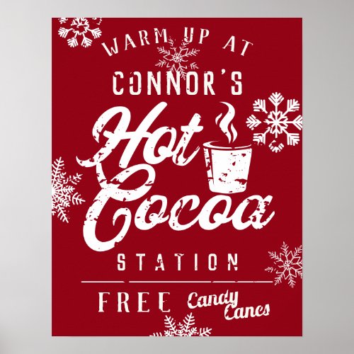 FarmhouseChristmas Custom Family Hot Cocoa Poster