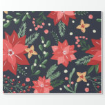 Farmhouse Christmas Floral and Greenery Wrapping Paper<br><div class="desc">Farmhouse Christmas Floral and Greenery Wrapping Paper</div>
