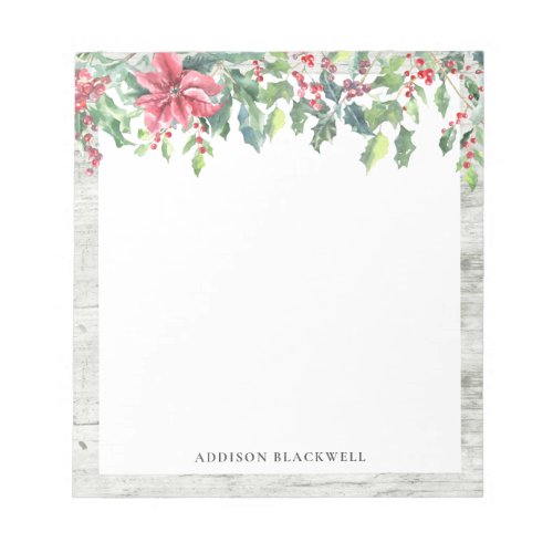 Farmhouse Christmas Mistletoe Personalized Notepad