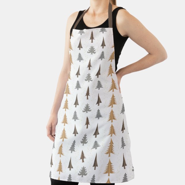 Farmhouse Christmas Trees Apron (Insitu)