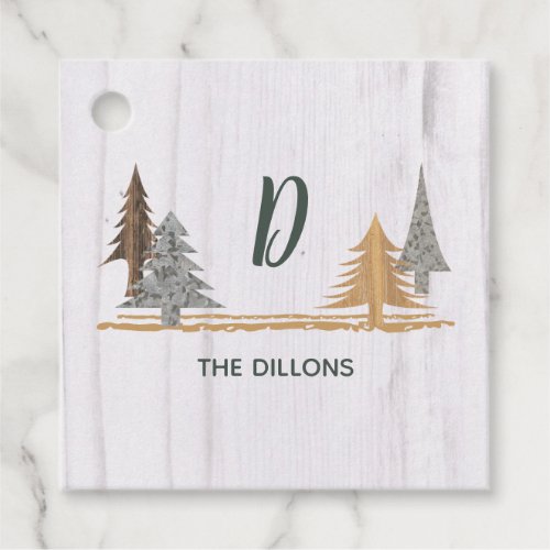 Farmhouse Christmas Trees Holiday Favor Tags