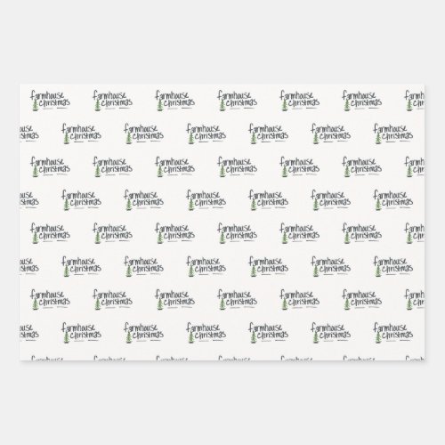 Farmhouse Christmas Wrapping Paper Sheets