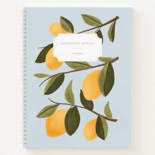 Farmhouse Citrus Lemon Branch Recipe Book