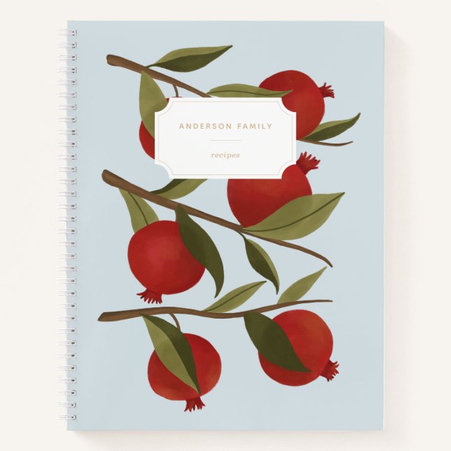 Farmhouse Citrus Pomegranate Branch Recipe Book (Front)