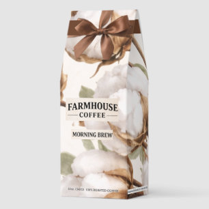Farmhouse Coffee Cotton Botanical Rustic Coffee Ba